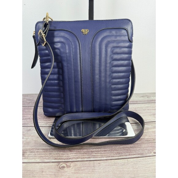 NWOT Litt Crossbody By PurseN Bag with Interior LED Light Navy Blue handbag - Picture 1 of 16